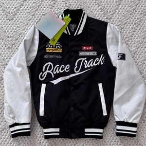 NWT Seven Souls Kids Black and White Race Track Jacket
